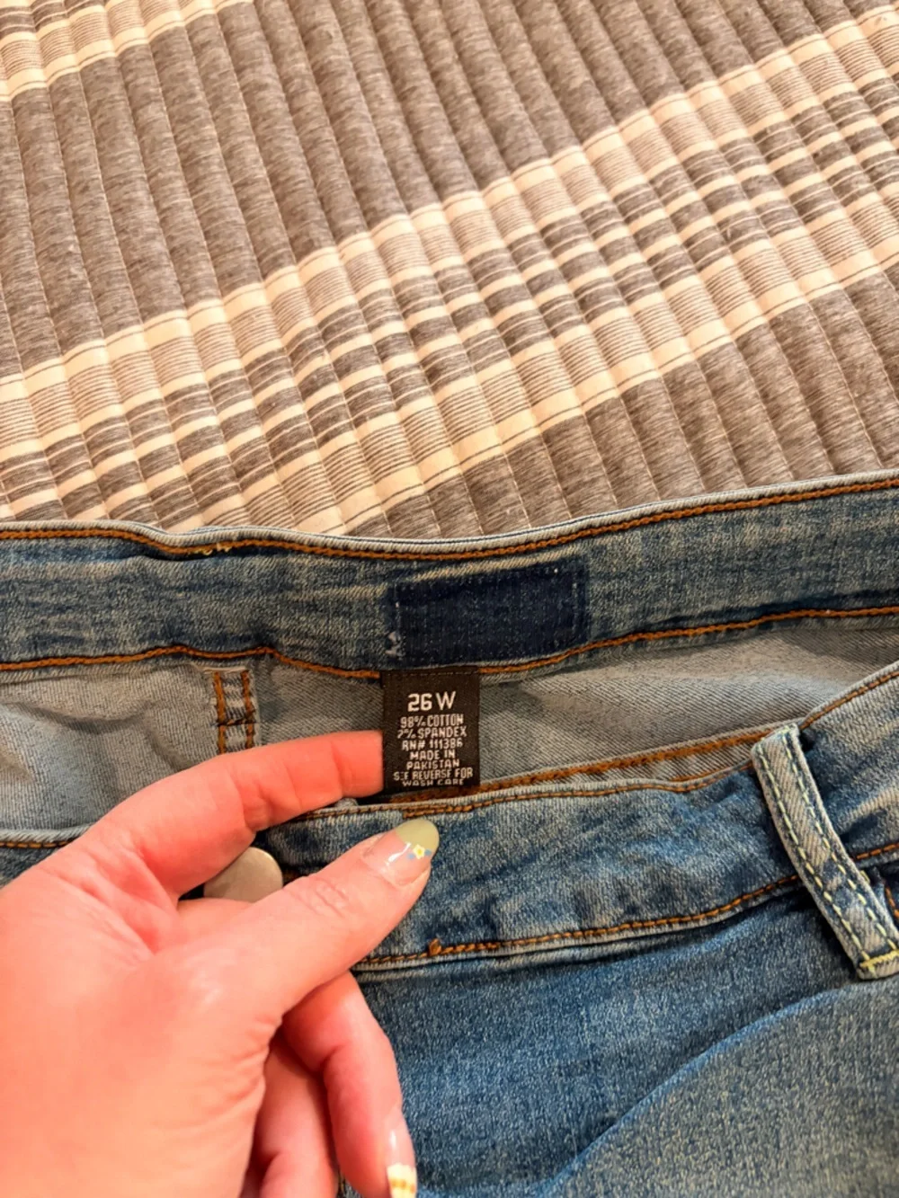 Denim 1982 Women’s Plus Size 26w Classic Mid Wash Denim Bermuda Shorts